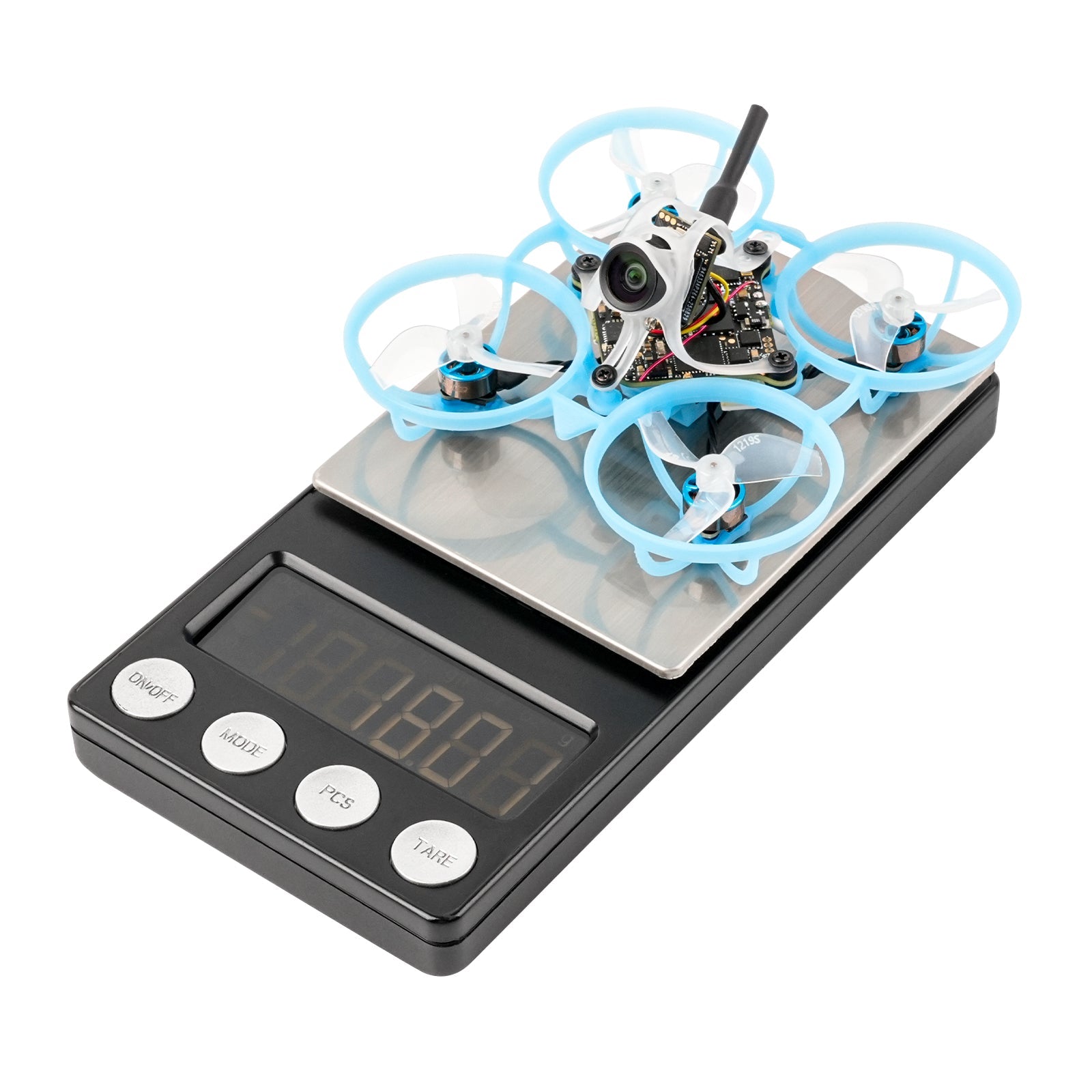 Peso real del BetaFPV Air65 II Freestyle en bascula: 17,8 gramos