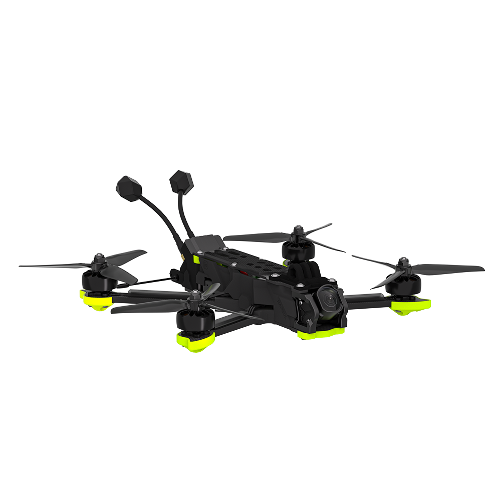 Nazgul DC5 ECO O4 - detalle de la DJI O4 Air Unit Pro y soporte de cámara en aluminio