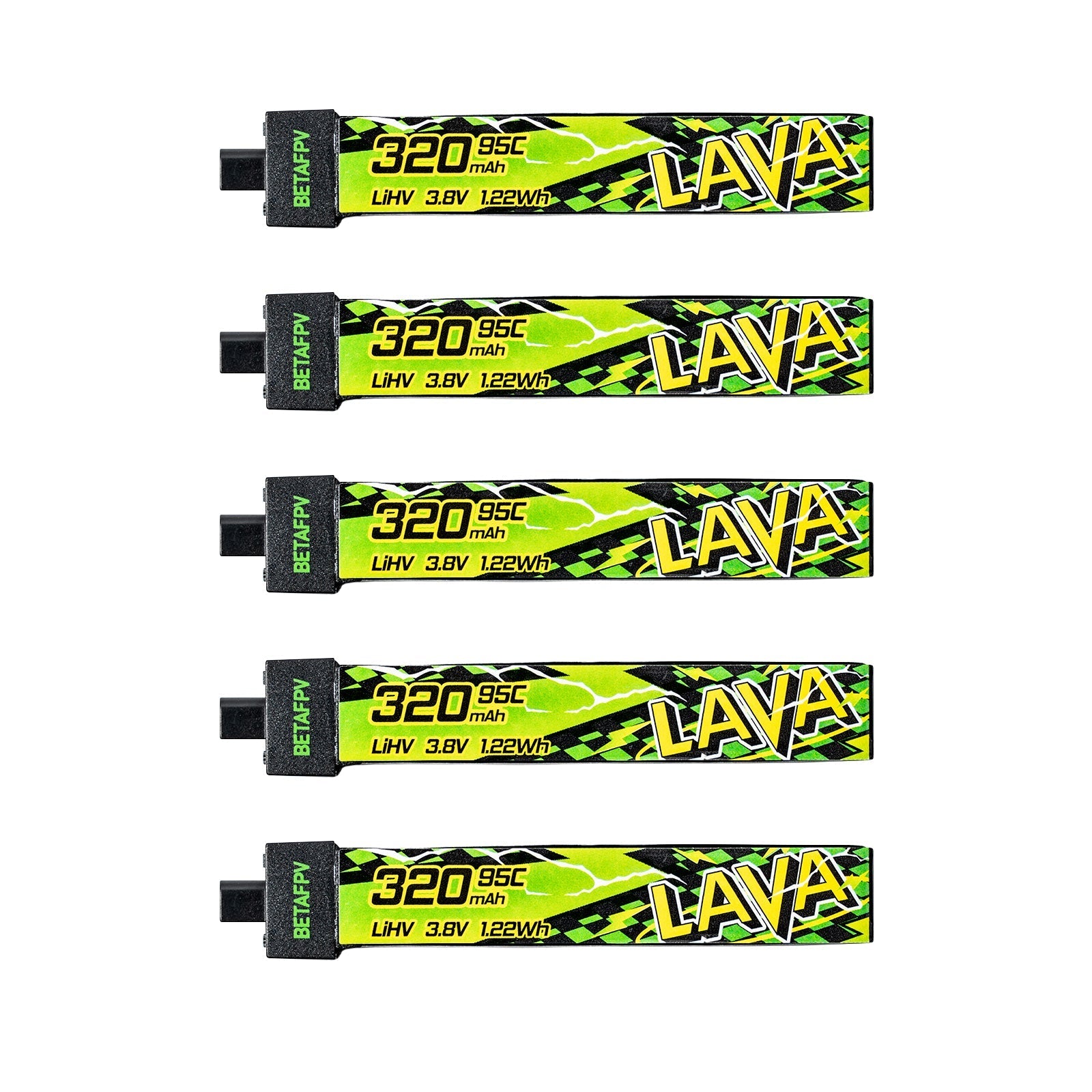 Baterías BetaFPV LAVA II 1S 95C con conector BT2.0 para tiny whoop de 65 mm