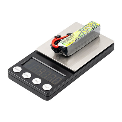 Peso real de la bateria LAVA II 3S de 580 mAh en bascula: 42 gramos