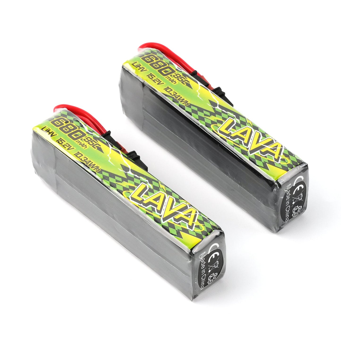 Baterías BetaFPV LAVA II 4S de 680 mAh 95C con conector XT30, pack de 2