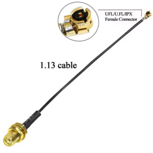 Pigtail IPX 1,13 conector hembra SMA a UFL (5 y 8cm)