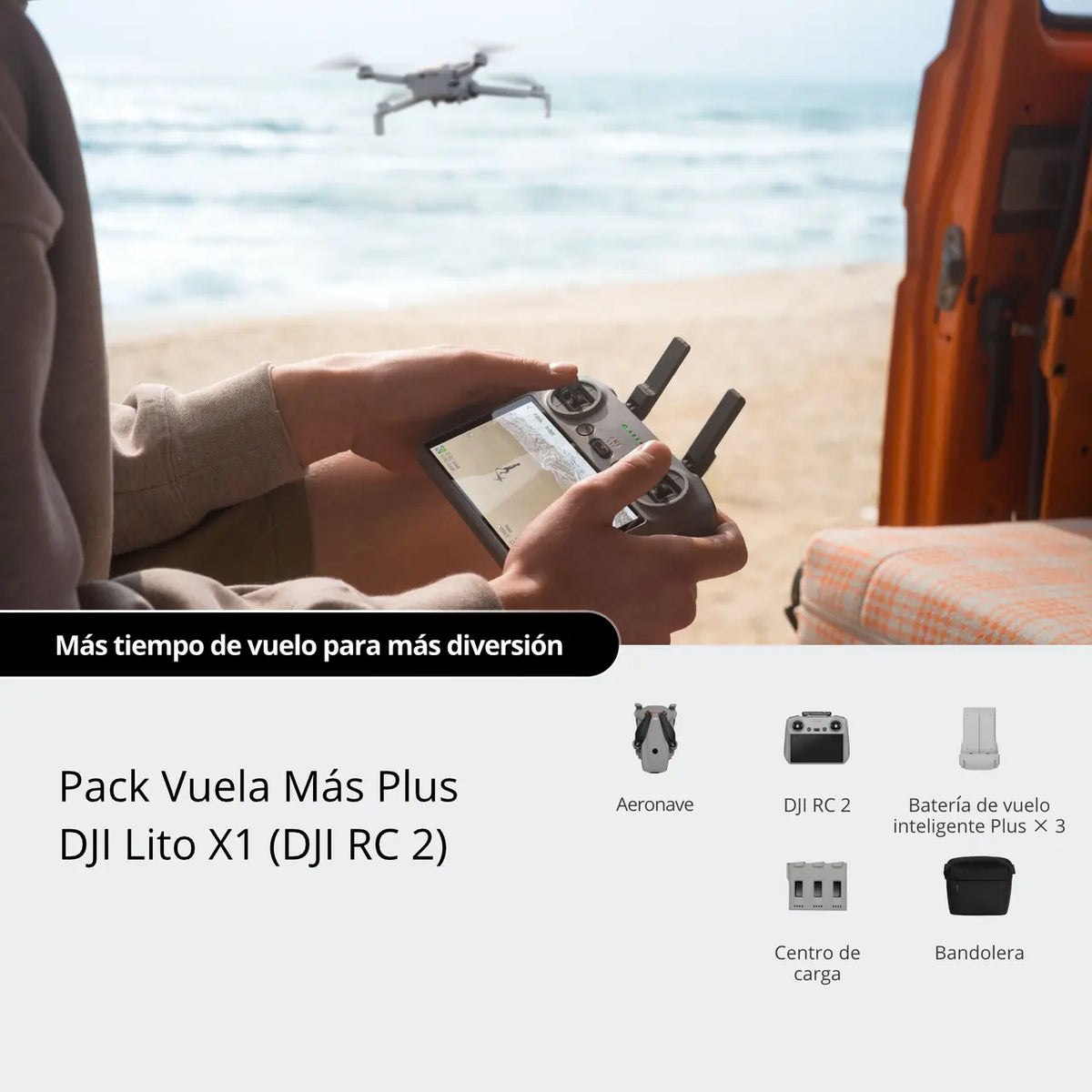 DJI Lito X1 Pack Vuela Más Plus con DJI RC 2